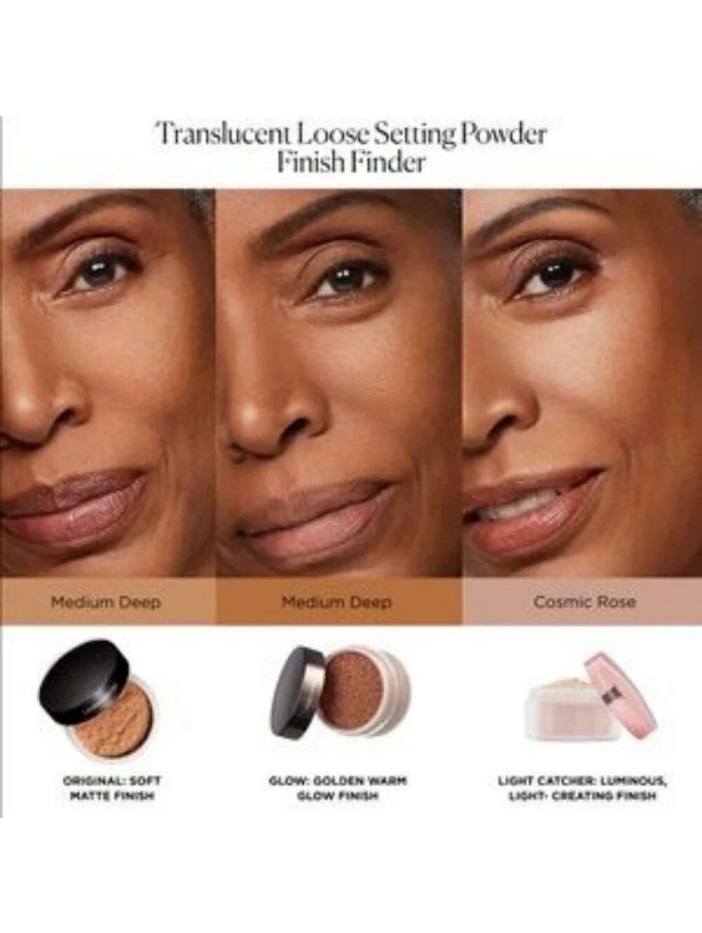 laura mercier Multi-Dimensional Pearl Blend Loose Finishing Powder — Cosmic Rose